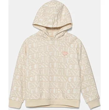 Chlapecká mikina Dětská bavlněná mikina Guess K5YQ03.KAD74.9BYA béžová 12X, vel. 122-125