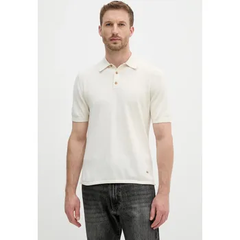 Pánské tričko Polo tričko United Colors of Benetton 14HAU301K béžová 01X, vel. M