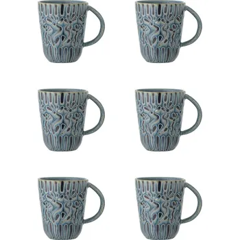 Sada hrnků Bloomingville Samsin 150 ml 4-pack modrá barva 82061622 50X