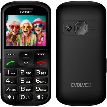 Mobilní telefon EVOLVEO EasyPhone XS, mobilní telefon pro seniory, černý