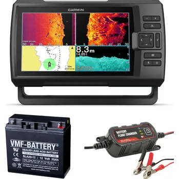 Echolot Sonar Garmin Striker Vivid 9sv + sonda GT52HW-TM + Baterie 20Ah + Nabíječka 1,2A