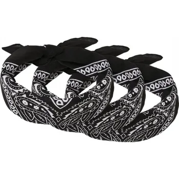 Šátek Šátek Urban Classics Bandana 3-Pack - černý