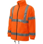 MALFINI HV FLEECE JACKET 5V1 unisex fleecová mikina Barva: oranžová, Velikost: 3XL