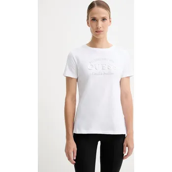 Pánská móda Bavlněné tričko Guess NINA V5YI12.J1314 bílá 00X, vel. M