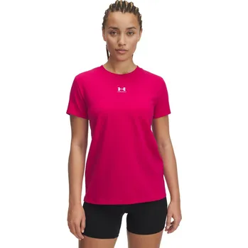 Dámské tričko Dámské tričko s krátkým rukávem Under Armour RIVAL CORE SS TEE W růžové 1383648-681 - XL | UK 2,5 | US 3