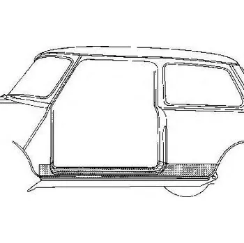 Prah karosérie VAN WEZEL Práh dveří VAW 0201.03