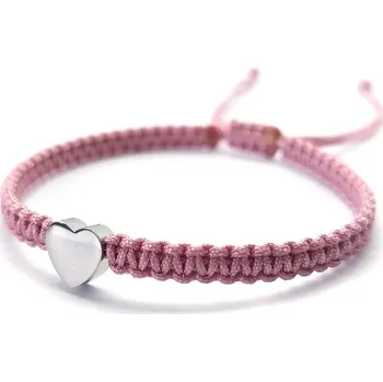 Náramek Maj šperky Náramek se srdíčkem Barva: Růžová, Velikost: Dámská