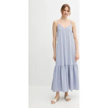 Dámské šaty Šaty United Colors of Benetton modrá barva, maxi, 4SZRDV0B8 55X, vel. XL