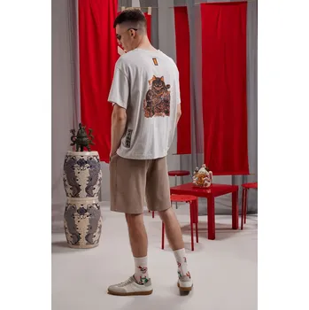 Pánské tričko Bavlněné tričko Medicine pánské, šedá barva, s potiskem RS25.TSMC50 09X, vel. S