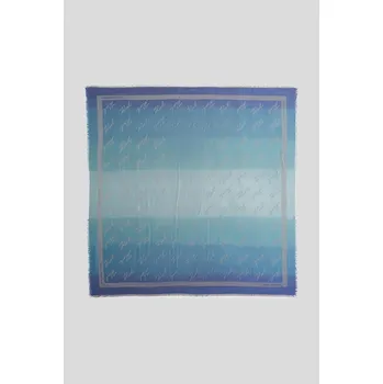 Šátek Šátek Karl Lagerfeld K/MONOGRAM dámský, modrá barva, A3W33048 55X, vel. ONE SIZE