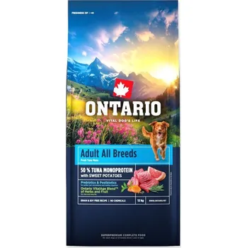 Krmivo pro psa Krmivo Ontario Adult All Breeds Monoprotein Tuna & Sweet Potatoes
