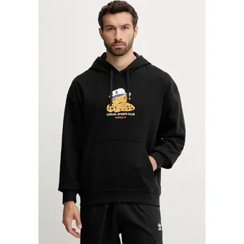 Pánská mikina Bavlněná mikina adidas Originals Graphic Lo Hd JW0166 černá 99X, vel. L