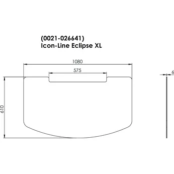 Krbová kamna Heta Sklo před kamna pro ICON-LINE ECLIPSE XL