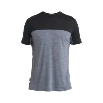 Icebreaker Merino 125 Cool-lite Sphere III SS Tee Colour Block Men GRAPHITE HTHR/BLACK/CB šedá XXL