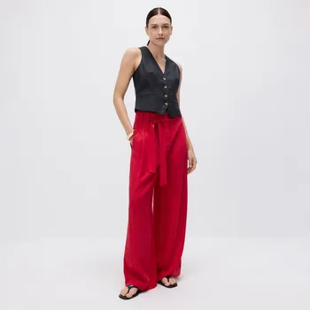 Reserved - Volné kalhoty z lyocellu - červená - 330FT-33X - 330FT-33X-XS