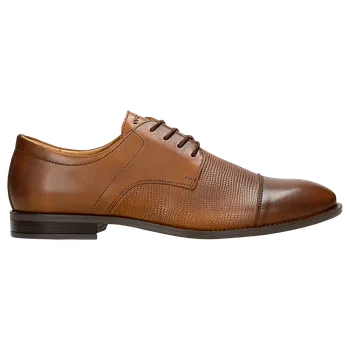 Pánské polobotky Elegantné Kožené Poltopánky V Hnedej Farbe Wojas 1022353 44