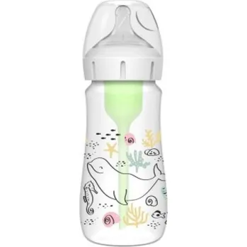 Dětské zboží Dr. Brown’s Kojenecká láhev Oceán options+ Wide-Neck 270 ml Anti-colic – 1 ks (WB91009-INT