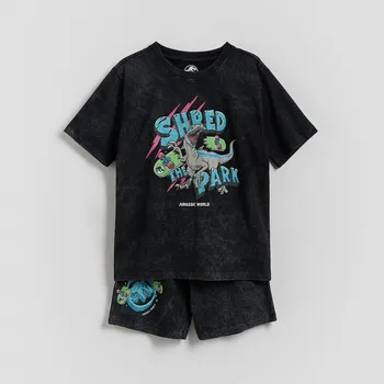 Dětská móda Reserved - Pyžamová souprava Jurassic World - černý - 939DY-99X - 939DY-99X-U98