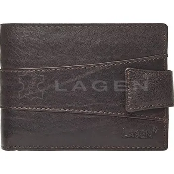 Peněženka Lagen V-98-T tmavě hnědá pánská kožená peněženka