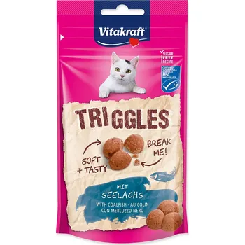 Pamlsek pro kočku Pochoutka Vitakraft Triggles losos 40g