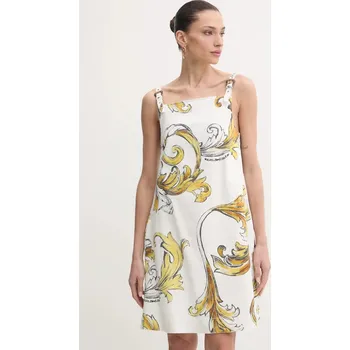 Dámské šaty Džínové šaty Versace Jeans Couture bílá barva, mini, 78HAO954 ES138SS0 78HAO954.ES138SS0 00A, vel. 36