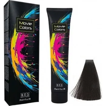 Barva na vlasy BES Movie Colors 1.0 Black - gelová barva na vlasy bez amoniaku 170ml - černá