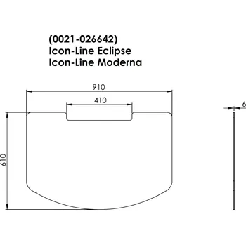 Krbová kamna Heta Sklo před kamna pro ICON-LINE ECLIPSE / MODERNA