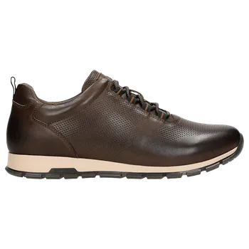 Pánské polobotky Pánské Tenisky Z Tmavě Hnědé Kůže Wojas 1003952 43