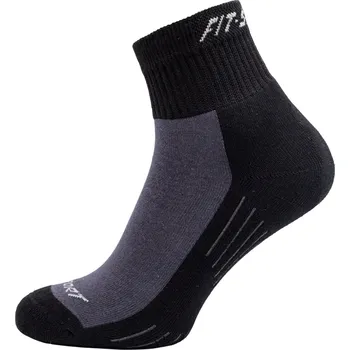 Pánské ponožky ROTEX Vysočina s.r.o. A40 – bavlněné půlfroté sportovní elastické ponožky Barva: černá s šedou, Velikost: 30-31