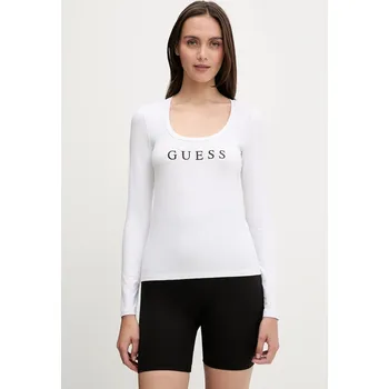 Tričko s dlouhým rukávem Guess NEW CARRIE bílá barva, O5RI00 KBBU1 O5RI00.KBBU1 00X, vel. XS
