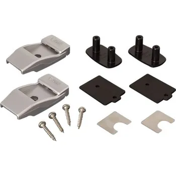 Nábytkové kování Úchytka opěrné nohy na stěnu stříbrná