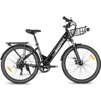 Jízdní kolo SAMEBIKE elektrické kolo RS-A01-Pro 26" s předním košíkem Barva: Černá