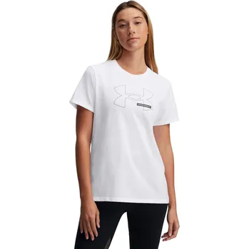 Dámské tričko Dámské tričko s krátkým rukávem Under Armour RIVAL OUTLINE SS TEE W bílé 1389719-100 - L | UK 13 | US 14