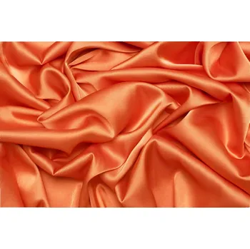 Saténové umělé hedvábí | Silky Armani - Oranžová