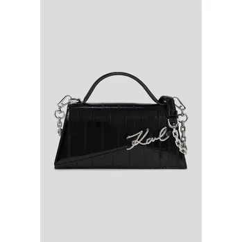 Kabelka Kožená kabelka Karl Lagerfeld K/SIGNATURE A3W30050 černá 99X, vel. ONE SIZE