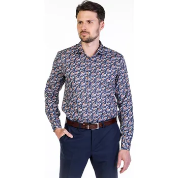 Pánská košile Pánská bavlněná košile Barva: Tmavě modrá, Velikost: 393, Střih: SLIM FIT
