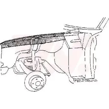 Blatník karosérie VAN WEZEL Blatník VAW 3003320