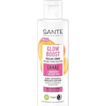 Kosmetika Sante-Naturkosmetik Pece-o-plet Pece-o-oblicejAHA, aminokyseliny a organická aloe veraPeelingové tonikum Glow Boost 125 ml (1&nbsp;440,00 Kč / 1 l)