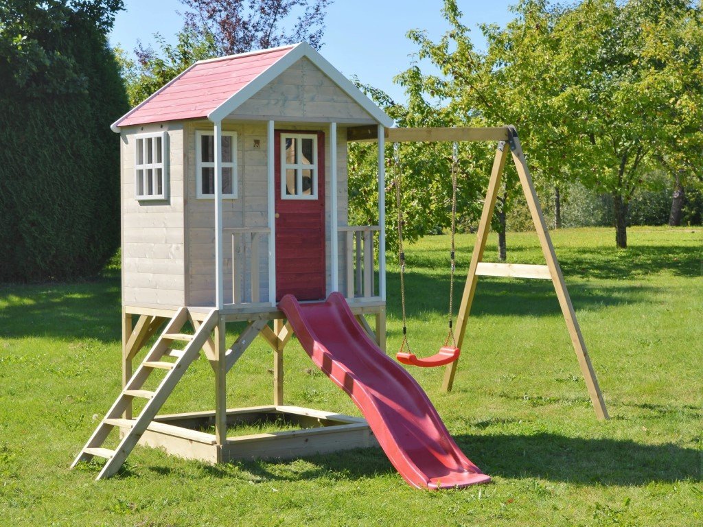 Wendi Toys Dětský zahradní domeček s houpačkou, skluzavkou i pískovištěm