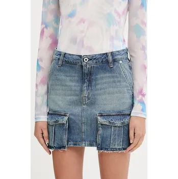 Dámská sukně Džínová sukně Karl Lagerfeld Jeans modrá barva, mini, A3W12008 55X, vel. S