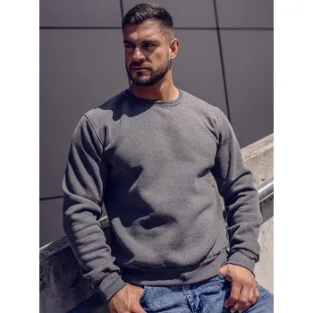 Pánská mikina Antracitová pánská mikina bez kapuce Bolf 2001A2 - XL