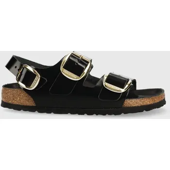 Dámské sandále Kožené sandály Birkenstock Milano dámské, černá barva, 1024211 1024211.Milano 99X, EUR 37