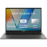 ASUS Vivobook S16 - Intel Ultra 5 Processor 225H/16GB/512GB SSD/16"/WUXGA/IPS/2y PUR/Win 11 Home/šedá