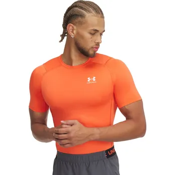 Pánská móda Pánské kompresní tričko s krátkým rukávem Under Armour HG ARMOUR COMP SS TEE oranžové 1361518-847 - L | UK 5,5 | US 6