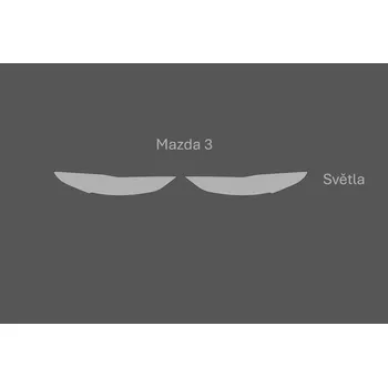 Polep vozidla JEM PPF předřezaná fólie světla Mazda 3