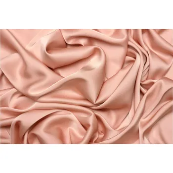 Saténové umělé hedvábí | Silky Armani - Lososově růžová