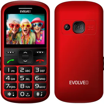 EVOLVEO EasyPhone XS, mobilní telefon pro seniory, červený