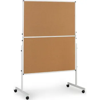 B2B Partner Mobilní informační tabule, sklopná, korek, 1200 × 1500 mm