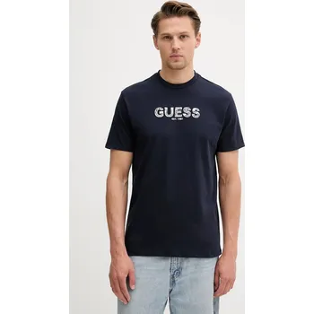 Bavlněné tričko Guess M5YI41.KBW41 námořnická modř 59X, vel. XL