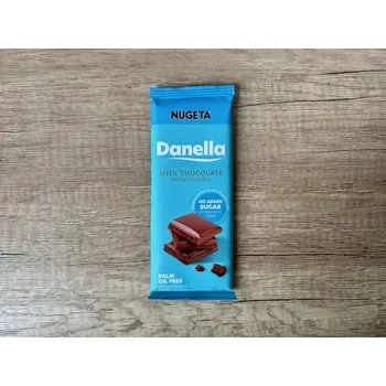 Čokoláda Nugeta Danella Mléčná čokoláda bez přidaného cukru 85g